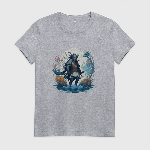 Женская футболка Water knight / Меланж – фото 1