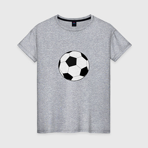 Женская футболка Футбольный мячик / Меланж – фото 1