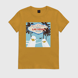 Женская футболка Чайки на курорте