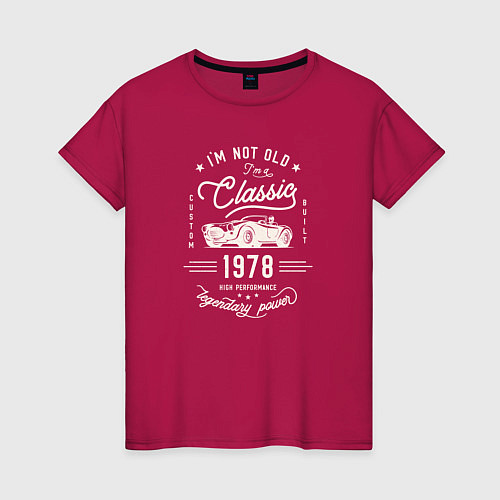 Женская футболка Я классический 1978 / Маджента – фото 1