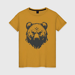Женская футболка Бурый медведь