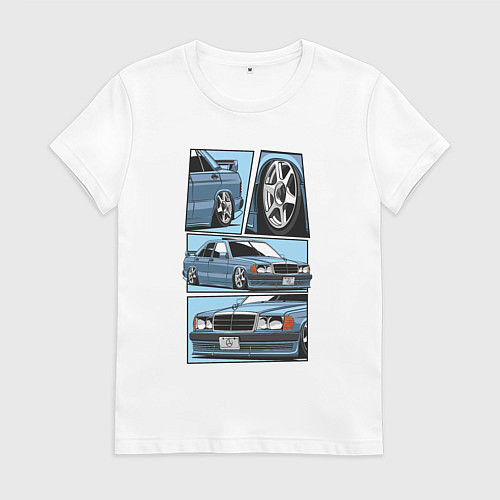 Женская футболка Mercedes-Benz 190E V1 / Белый – фото 1