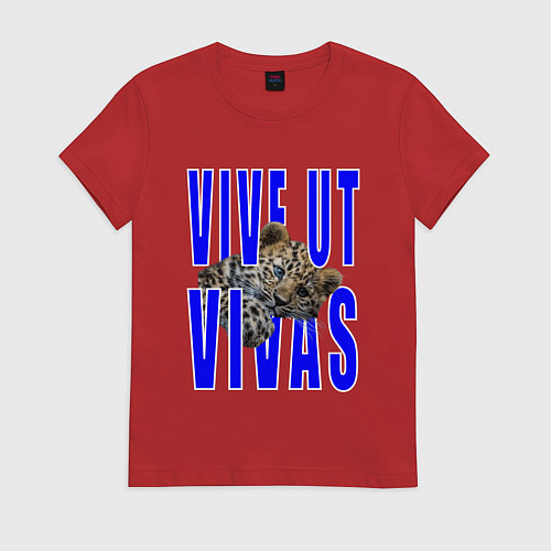 Женская футболка Vive ut vivas / Красный – фото 1