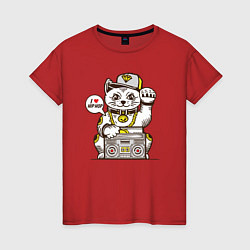 Женская футболка Hip hop cat