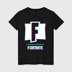 Женская футболка Fortnite в стиле glitch и баги графики