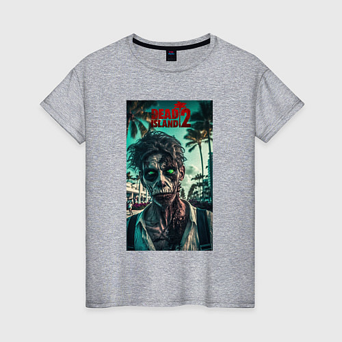 Женская футболка Зомби мертвый остров / Меланж – фото 1