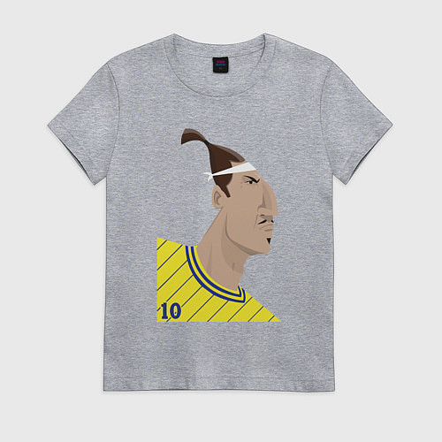 Женская футболка Златан / Меланж – фото 1