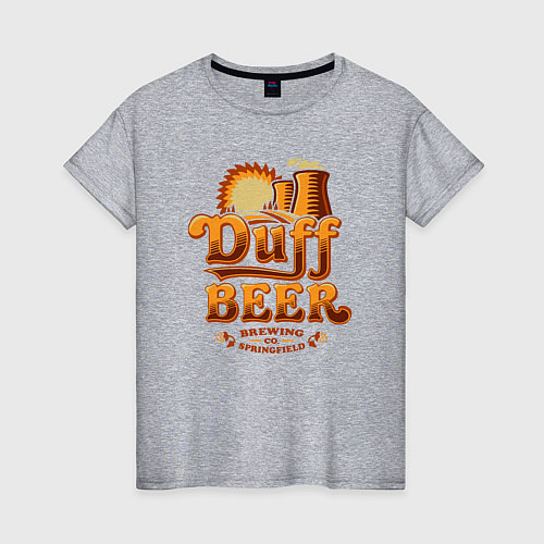 Женская футболка Duff beer brewing / Меланж – фото 1