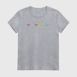 Женская футболка Минималистичный дизайн с названием игры Тетрис