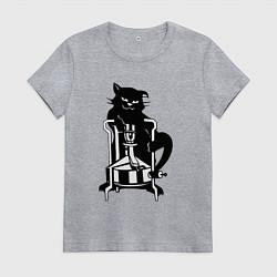 Женская футболка Кот Бегемот на примусе