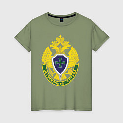 Женская футболка Пограничные войска - герб