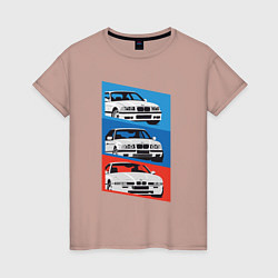 Женская футболка BMW cars