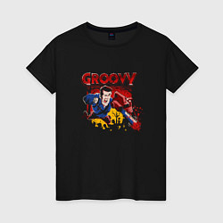 Футболка хлопковая женская Groovy Ash - Evil Dead, цвет: черный