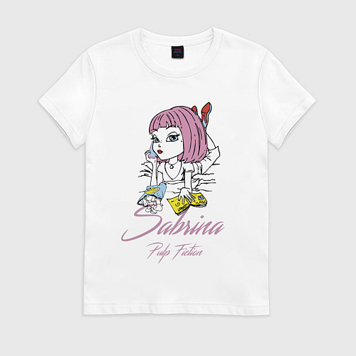 Женская футболка Sabrina - pulp fiction / Белый – фото 1