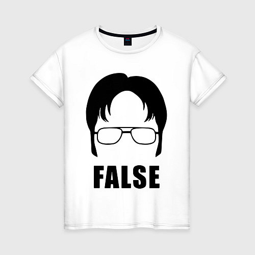 Женская футболка Дуайт Шрут / Белый – фото 1