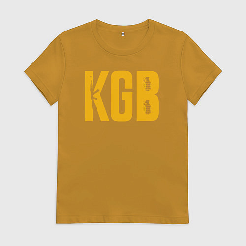 Женская футболка KGB / Горчичный – фото 1