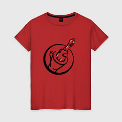 Женская футболка Чикен ган - вектор лого