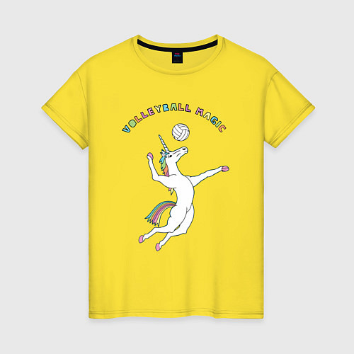 Женская футболка Волейбольная магия / Желтый – фото 1