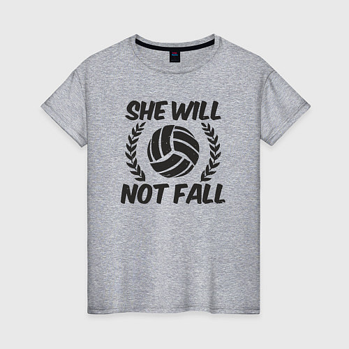 Женская футболка She will not fall / Меланж – фото 1