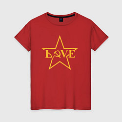 Женская футболка Love СССР