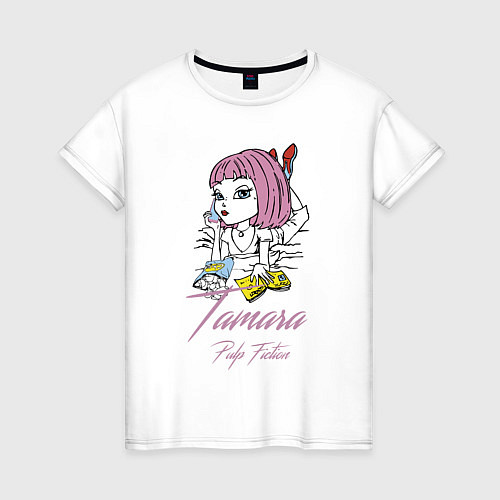 Женская футболка Tamara - pulp fiction / Белый – фото 1