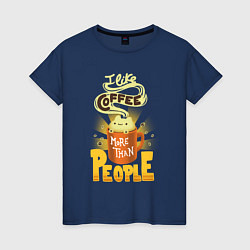 Женская футболка Кофе-котик
