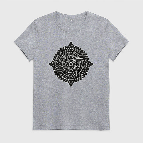 Женская футболка Звезда и треугольник / Меланж – фото 1