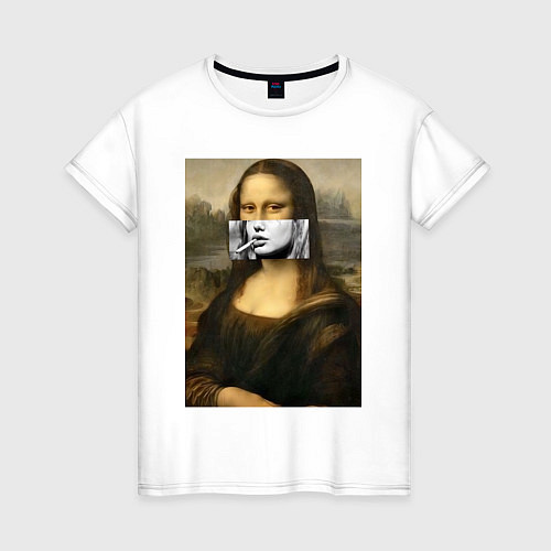 Женская футболка Мона Лиза Да Винчи / Белый – фото 1