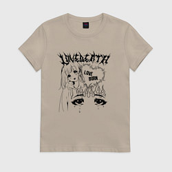 Женская футболка Love death love burn
