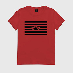 Женская футболка Полосатая с короной