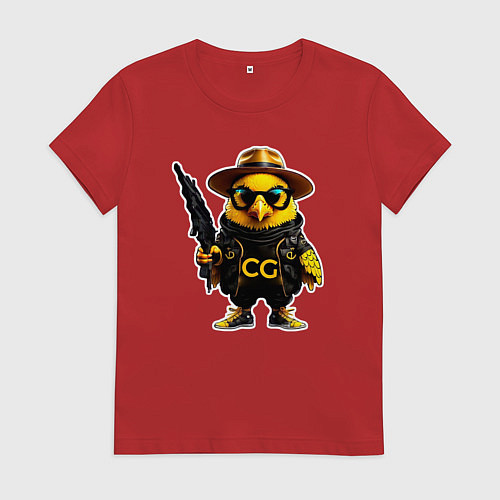 Женская футболка Chicken Gun - Air studio / Красный – фото 1