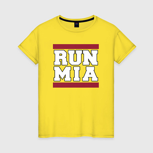 Женская футболка Run Miami Heat / Желтый – фото 1