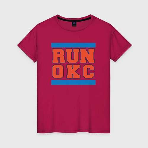 Женская футболка Run Oklahoma City Thunder / Маджента – фото 1