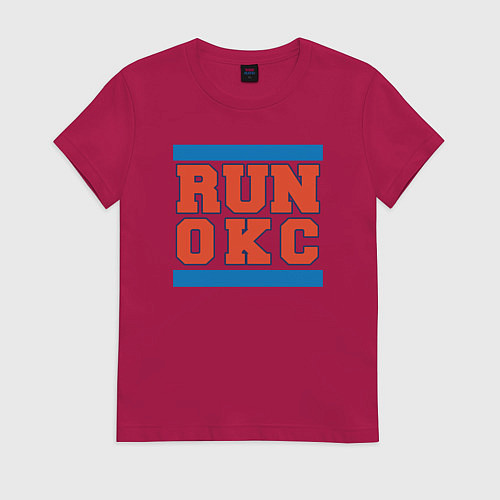 Женская футболка Run Oklahoma City Thunder / Маджента – фото 1