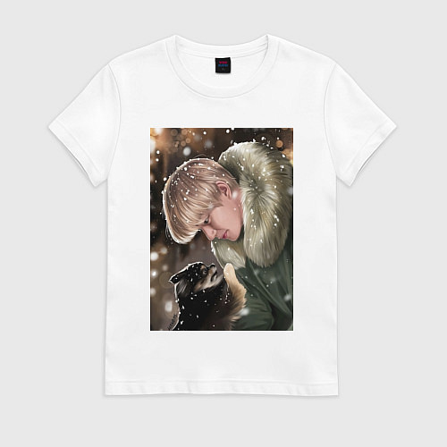 Женская футболка Ким ТеХён / Белый – фото 1