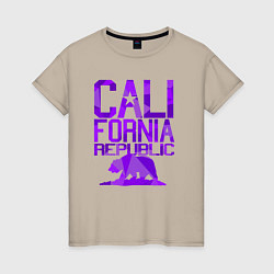 Женская футболка Штат Калифорния