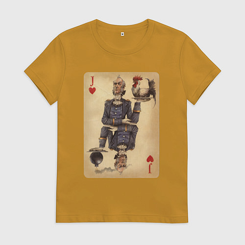 Женская футболка Fable III Джаспер, валет черви / Горчичный – фото 1