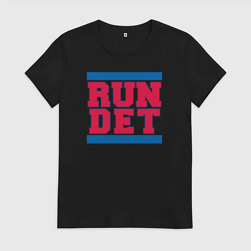 Женская футболка Run Detroit Pistons / Черный – фото 1
