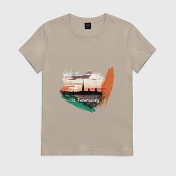 Женская футболка Питер Петропаловка