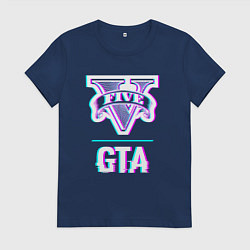Женская футболка GTA в стиле glitch и баги графики