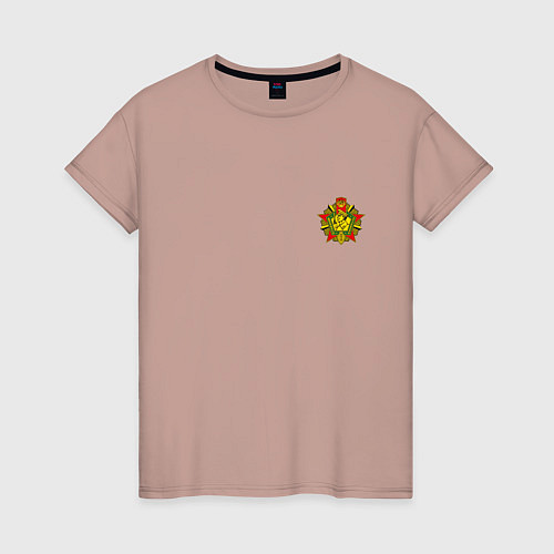 Женская футболка Орден отличника погранвойск - мини / Пыльно-розовый – фото 1