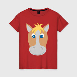Женская футболка Мордашка лошадки