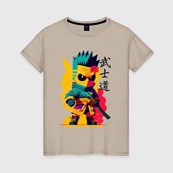 Женская футболка Bart Simpson - samurai - bushido