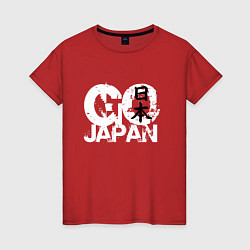 Женская футболка Go Japan - motto