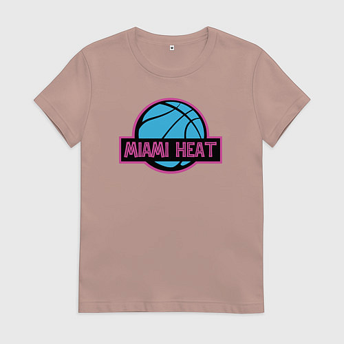 Женская футболка Miami Heat team / Пыльно-розовый – фото 1