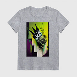 Футболка хлопковая женская Музыка города 2 - Хуф и Ся, цвет: меланж