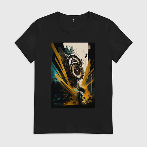 Женская футболка Звуковая волна - Хуф и Ся / Черный – фото 1