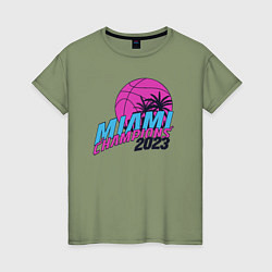 Женская футболка Miami champions 2023