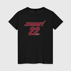 Футболка хлопковая женская Jimmy 22, цвет: черный