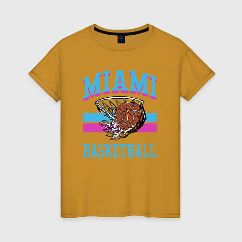 Женская футболка Basket Miami / Горчичный – фото 1